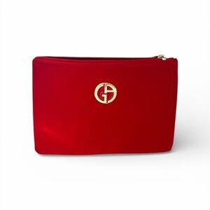 Giorgio Armani beauty Red Clutch with Gold Logo
